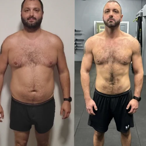 Customer before and after leaning out with the Iron Haul Gorilla Bar