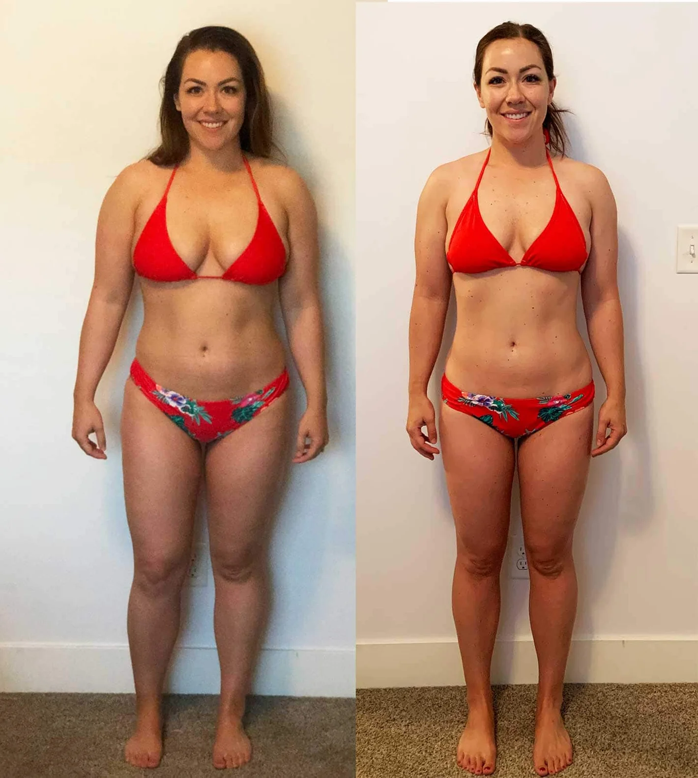 Customer before and after toning up with the Iron Haul Gorilla Bar